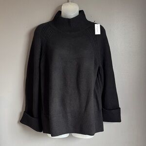 NWT Banana Republic mock turtleneck sweater * black * sz M